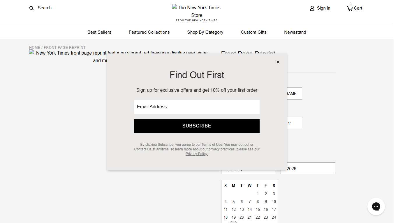 New York Times Front Page Reprints – The New York Times Store